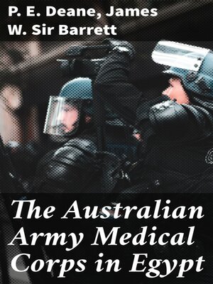 cover image of The Australian Army Medical Corps in Egypt